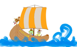 さる船長とウサウサ航海士のパートナーシップ号